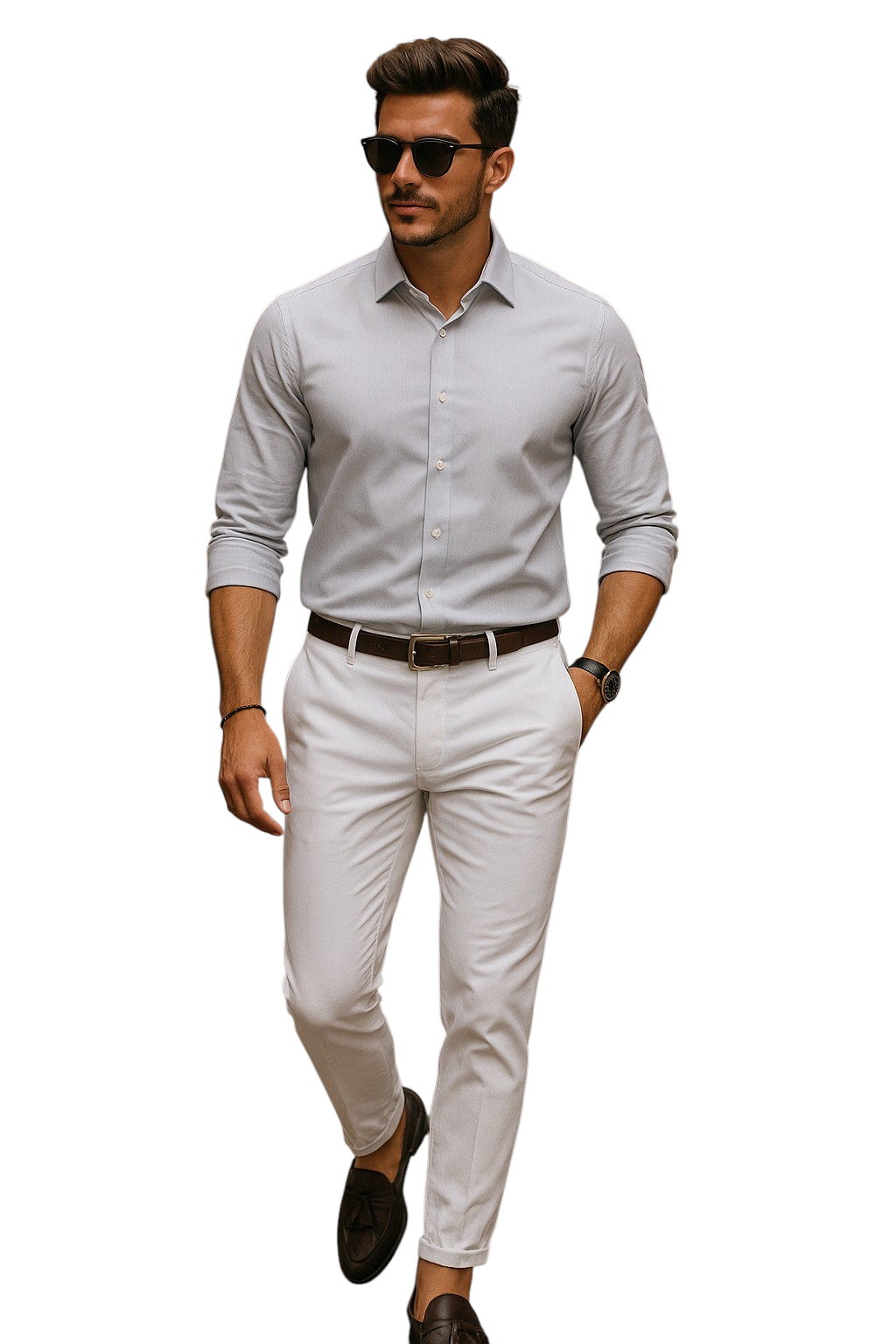 Silver: Bajson Giza Silver Mist Premium Shirt