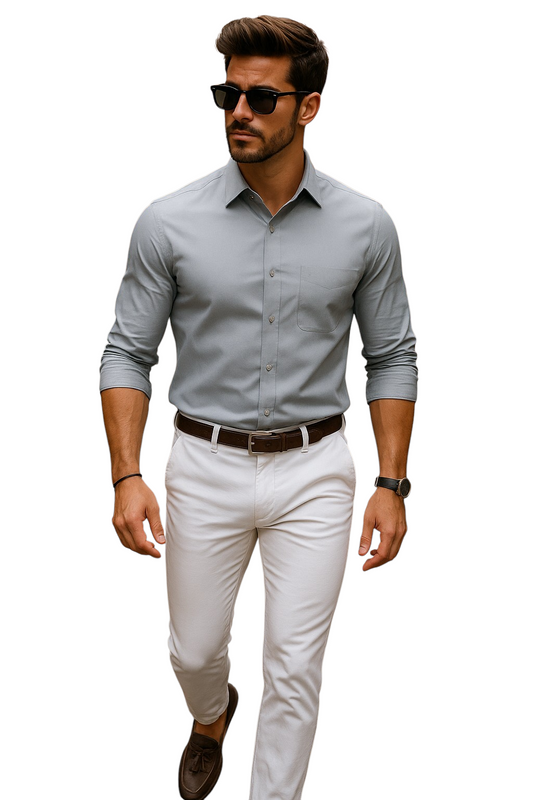Smoke Grey: Bajson Giza Urban Smoke Double-Shaded Shirt