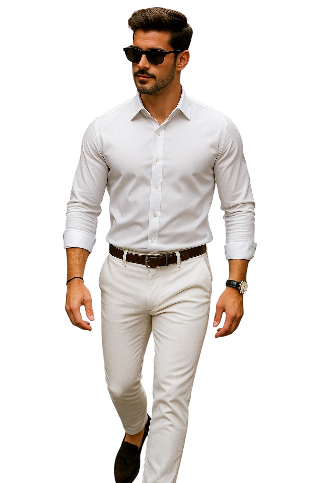 White: Bajson Giza Pure White Signature Shirt
