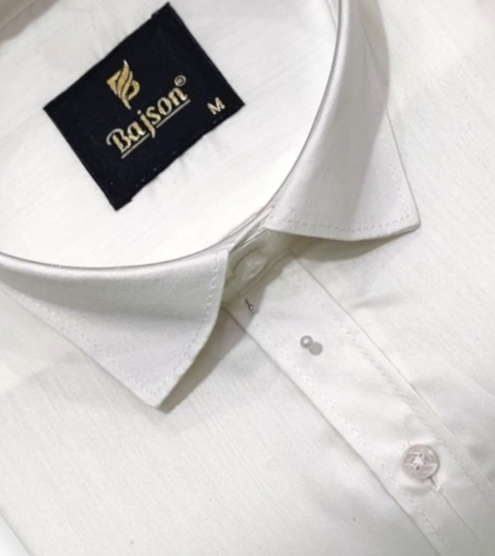 Off White: Bajson Giza Elegant Off-White Classic Shirt for Men
