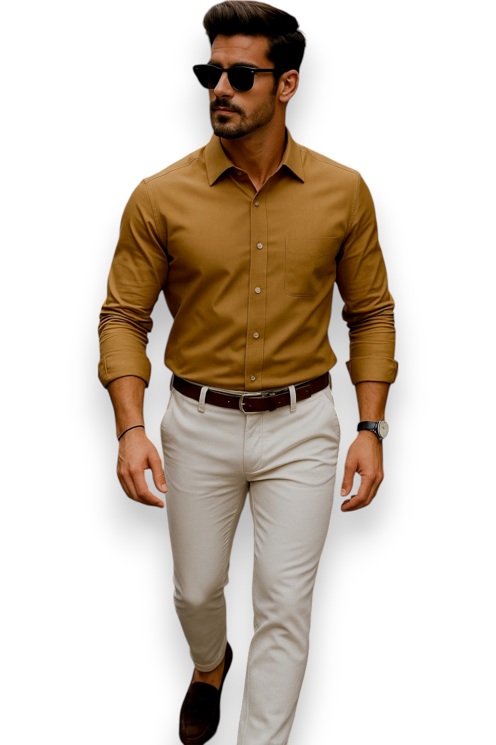 Mouse Brown: Bajson Giza Soft Walnut Double-Shaded Shirt