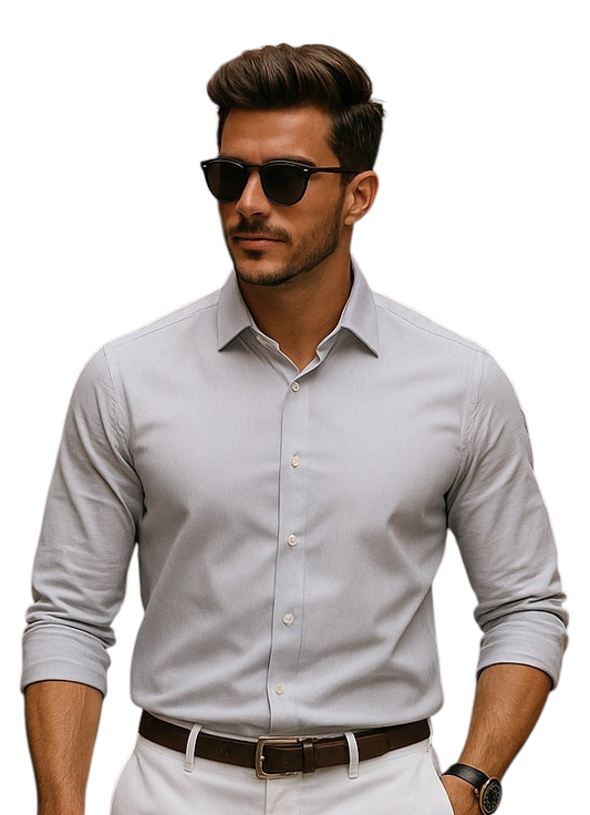 Silver: Bajson Giza Silver Mist Premium Shirt