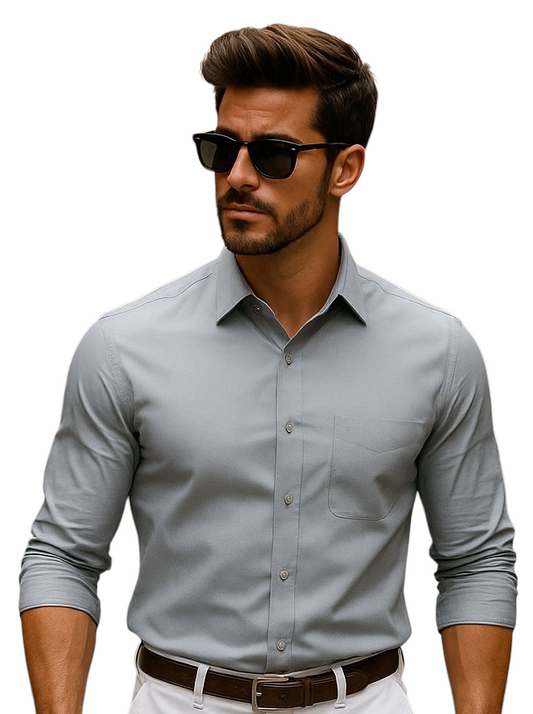 Smoke Grey: Bajson Giza Urban Smoke Double-Shaded Shirt